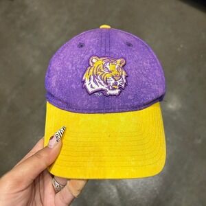 LSU Tigers NCAA Football Purple Tie Dye Adjustable Strap Kids Size Hat